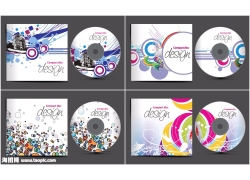 光盘CD封面矢量模板(4p)