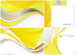 黄色背景矢量素材(4p)