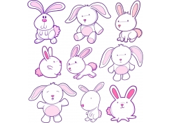 卡通兔子设计素材