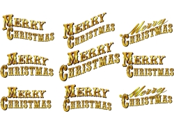 圣诞字母字体设计素材