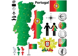 葡萄牙国旗地图