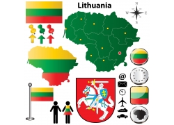 立陶宛国旗地图