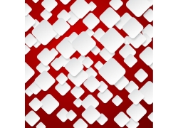 红色背景上的白色方块矢量素材