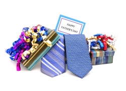 领带和礼物盒素材