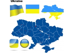 乌克兰国旗地图