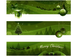 绿色调圣诞节背景素材