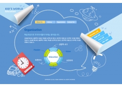 韩国蓝色网页模板