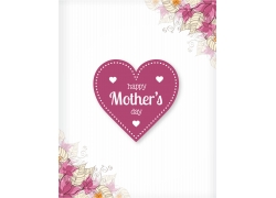 母亲节心形花纹图案设计