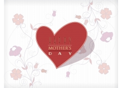 一颗红心母亲节图案设计