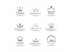 黑白皇冠logo设计