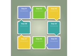 对话框步骤式信息图表设计
