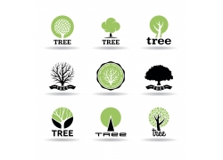 大树标志图标设计