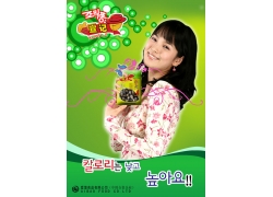 韩国西瓜子促销海报设计